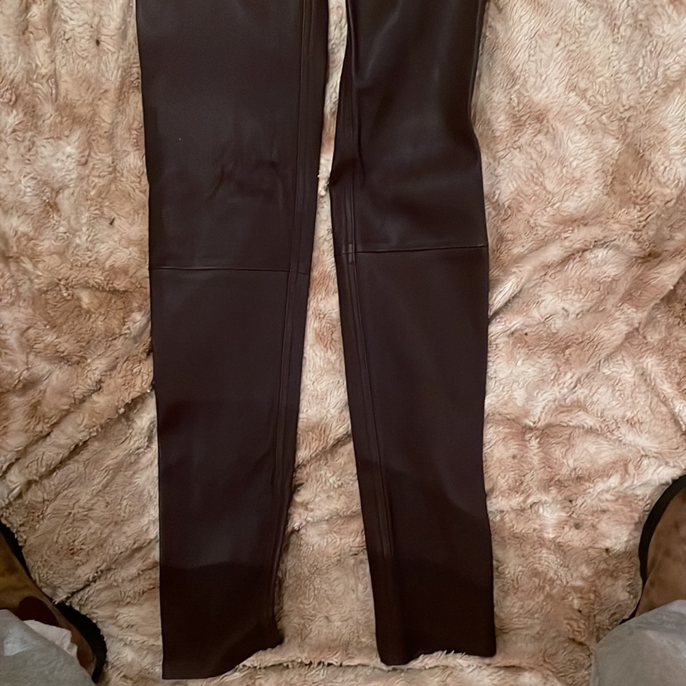 Alexander wang lamb skin leather pants burgundy size 6 brand new - Picture 4 of 7